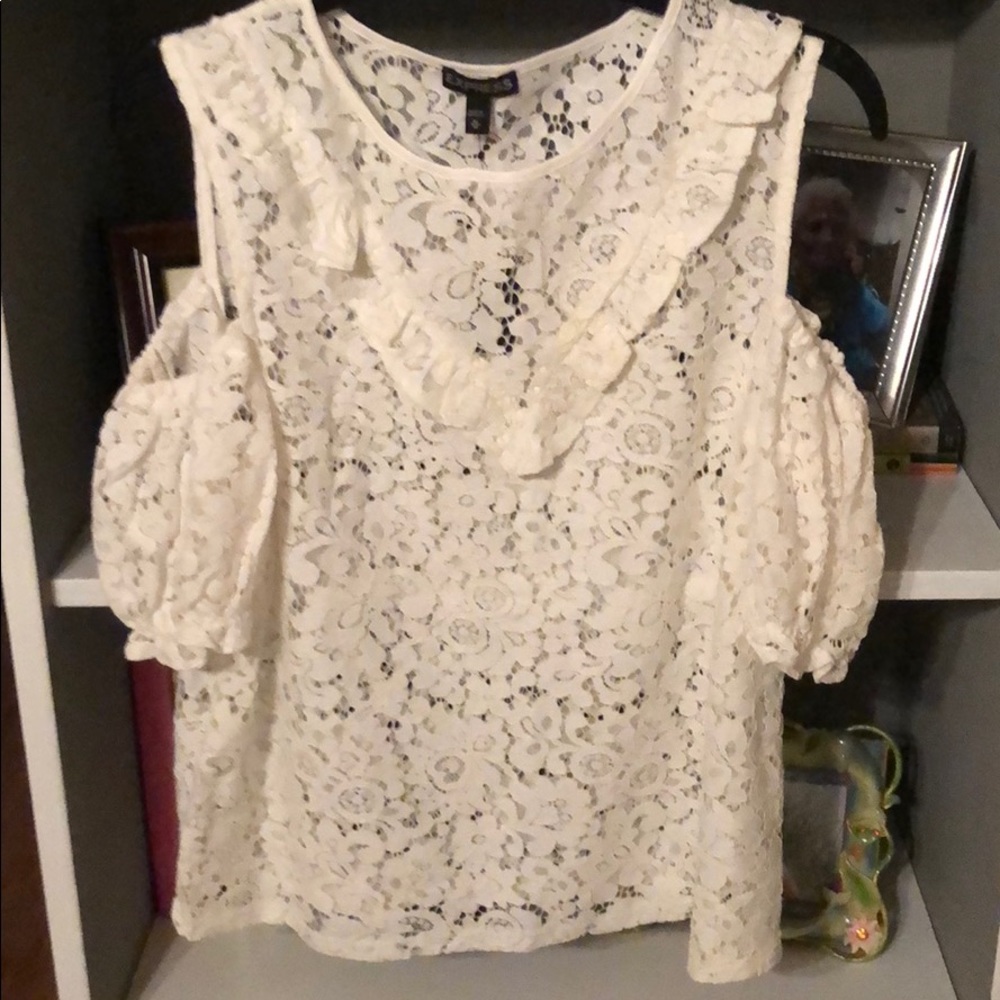 BOGO 50% off ** Express Cold Shoulder Lace Top